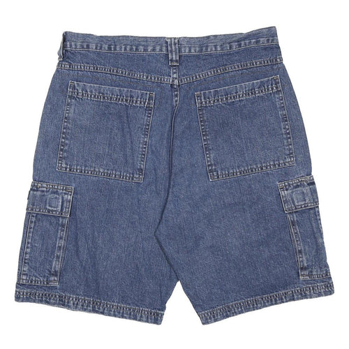 WRANGLER Mens Denim Blue Cargo Shorts M W32 Casual Cotton Summer Wear