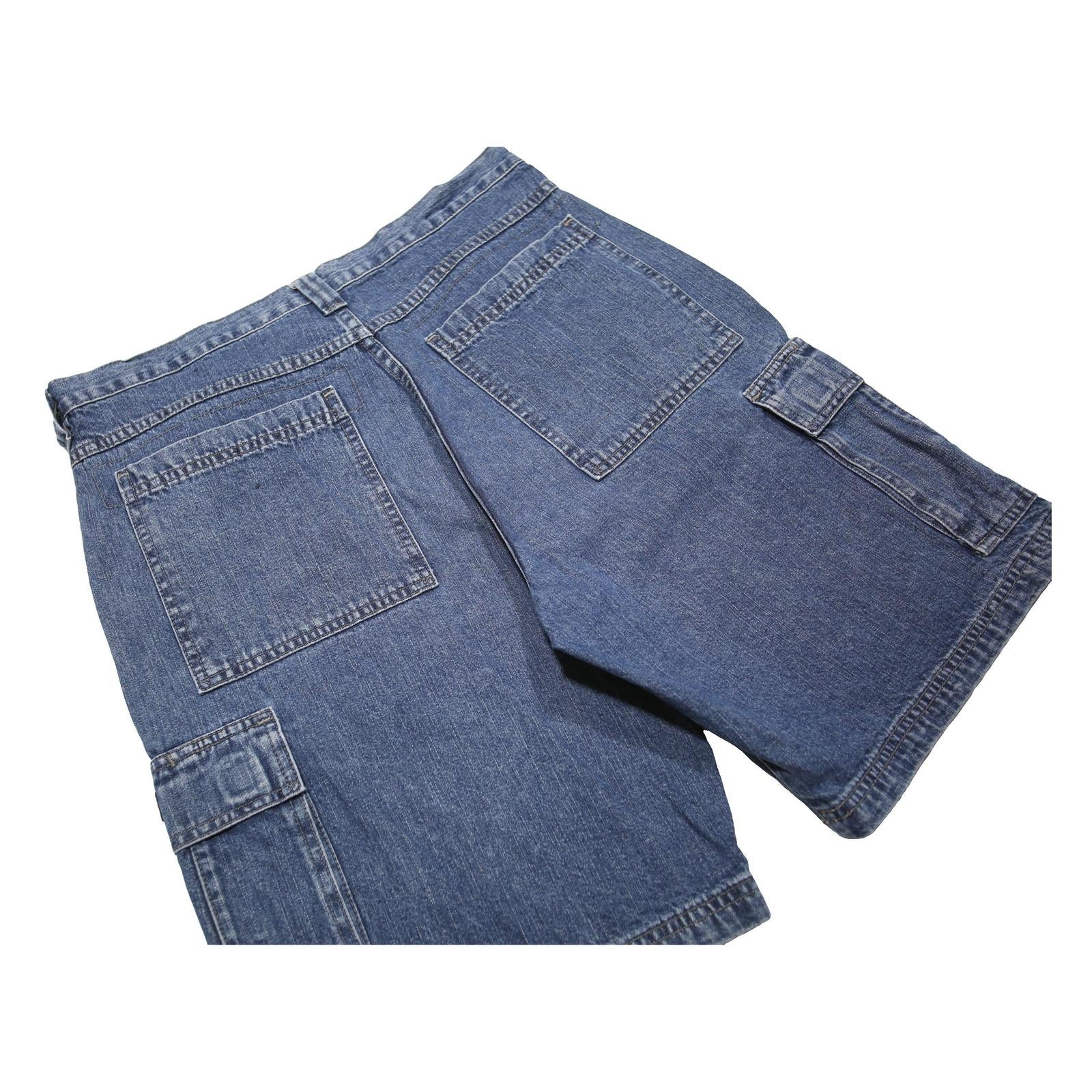 WRANGLER Mens Denim Blue Cargo Shorts M W32 Casual Cotton Summer Wear