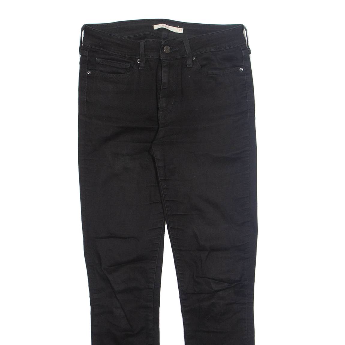 LEVI'S Womens Jeans Black Regular Skinny W27 L29