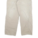 CARHARTT Mens Cotton Blend Beige Relaxed Straight Trousers W36 L27 Workwear Zip