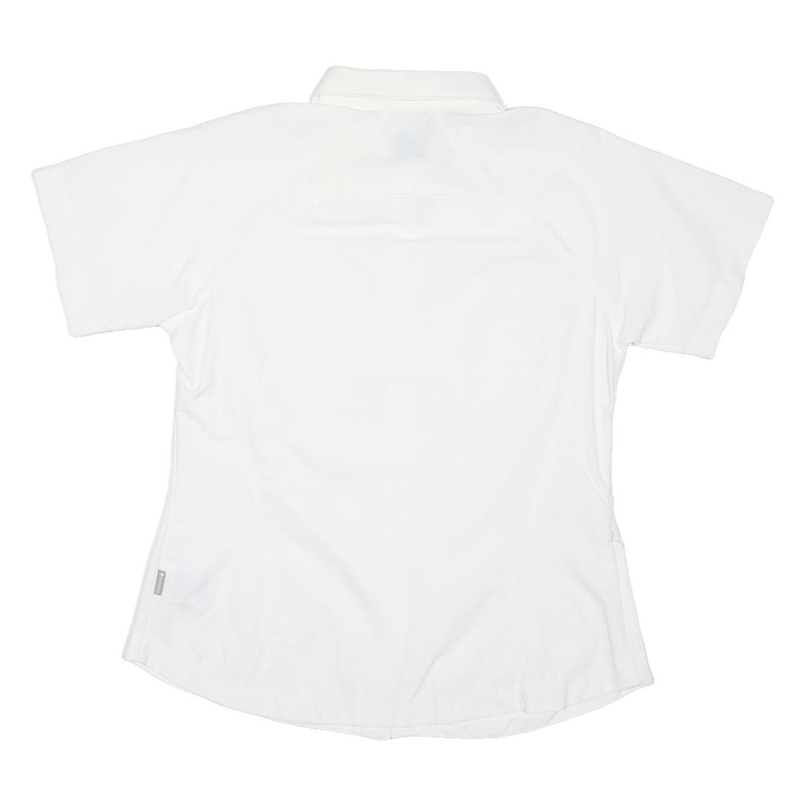 COLUMBIA Womens White Plain Shirt S Breathable Lightweight Comfortable Summer