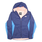 THE NORTH FACE Womens Navy Blue & Light Blue Outdoor Jacket M Polyester Zip