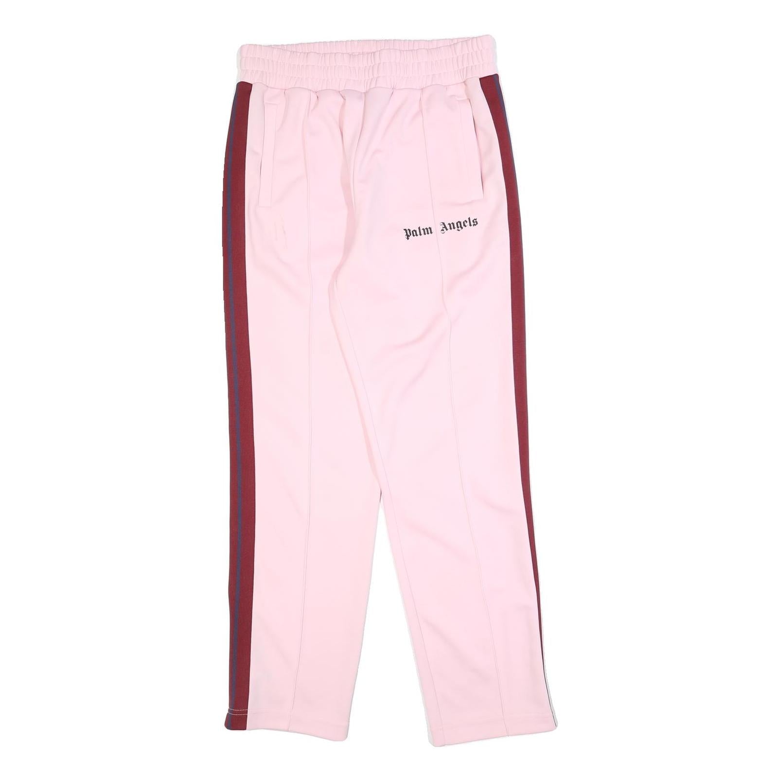 PALM ANGELS Womens Joggers Pink & Burgundy XL W32 Performance Track Pants