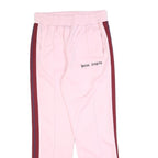 PALM ANGELS Womens Joggers Pink & Burgundy XL W32 Performance Track Pants