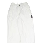 ETIREL Womens White Relaxed Regular Leg Trousers W27 L30 Casual Polyester Blend