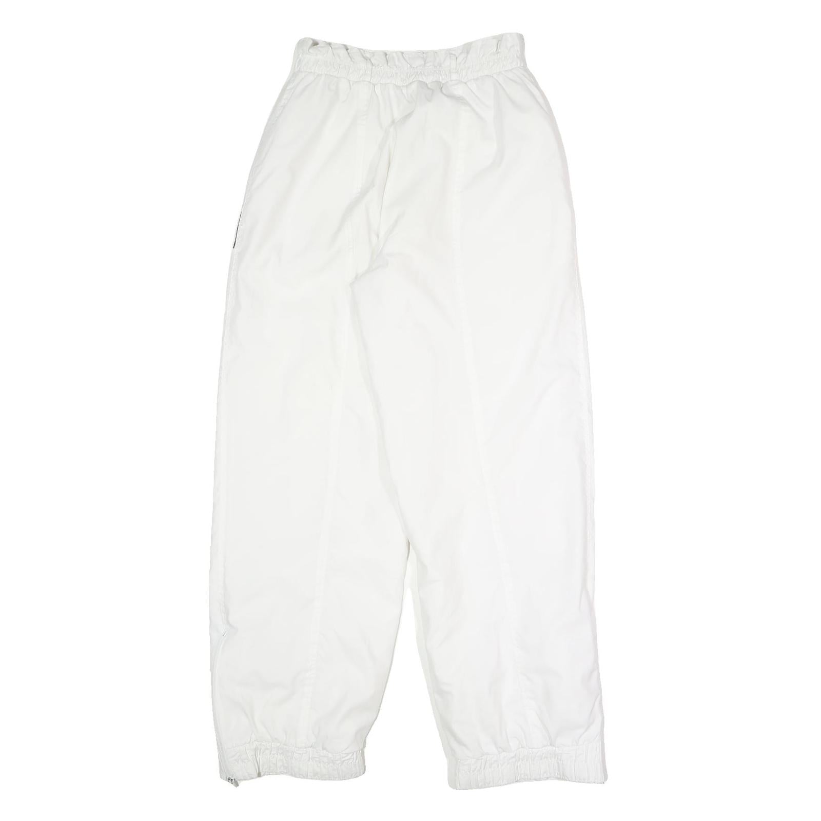 ETIREL Womens White Relaxed Regular Leg Trousers W27 L30 Casual Polyester Blend