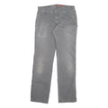 DICKIES Mens Regular Fit Straight Cotton Blend Grey Jeans W31 L31 Workwear Zip