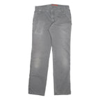 DICKIES Mens Regular Fit Straight Cotton Blend Grey Jeans W31 L31 Workwear Zip