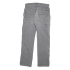 DICKIES Mens Regular Fit Straight Cotton Blend Grey Jeans W31 L31 Workwear Zip