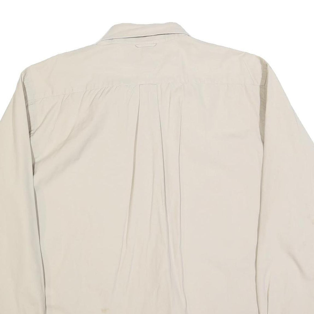 TOMMY HILFIGER Mens Beige Casual Shirt XL Classic Button-Down Pocket Cotton