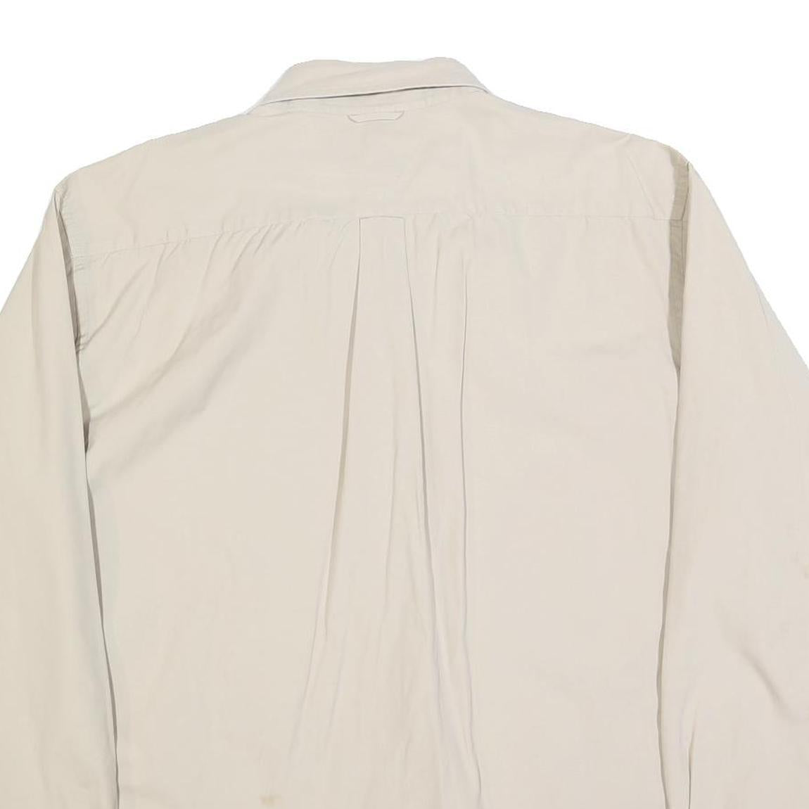 TOMMY HILFIGER Mens Beige Casual Shirt XL Classic Button-Down Pocket Cotton