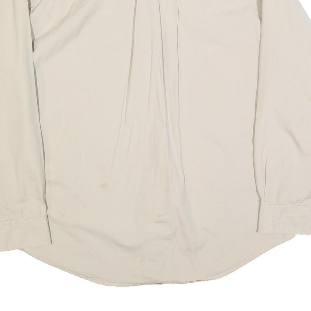 TOMMY HILFIGER Mens Beige Casual Shirt XL Classic Button-Down Pocket Cotton
