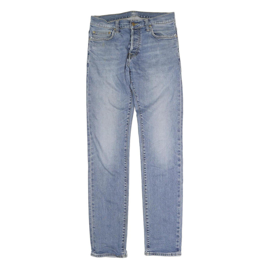 CARHARTT WIP Mens Jeans Blue Regular Straight Denim Medium W30 L33 Cotton Blend