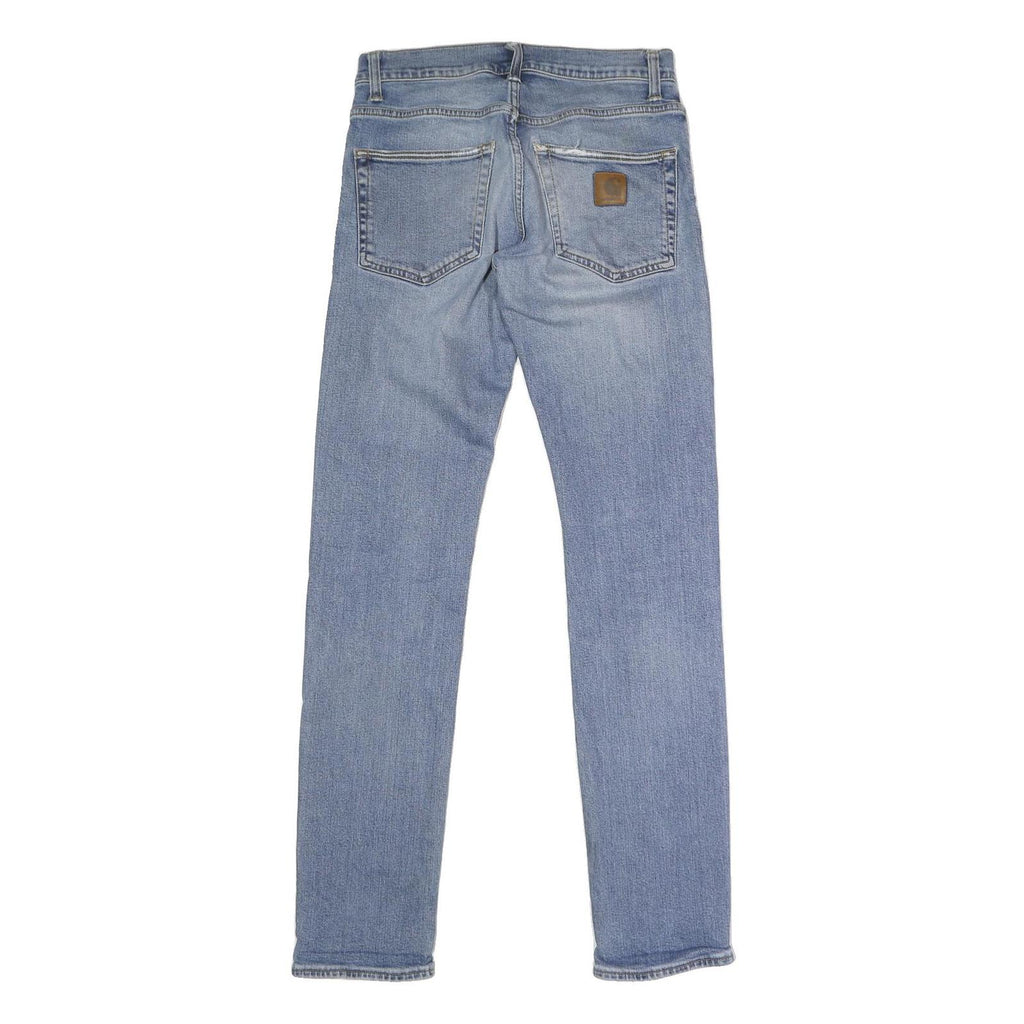CARHARTT WIP Mens Jeans Blue Regular Straight Denim Medium W30 L33 Cotton Blend