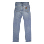 CARHARTT WIP Mens Jeans Blue Regular Straight Denim Medium W30 L33 Cotton Blend