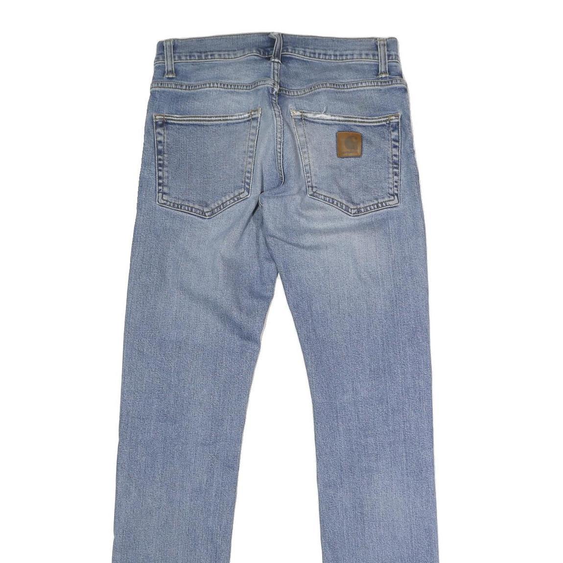 CARHARTT WIP Mens Jeans Blue Regular Straight Denim Medium W30 L33 Cotton Blend