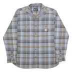 CARHARTT Mens Grey & Beige Check Shirt XL Rugged Flex Cotton Blend