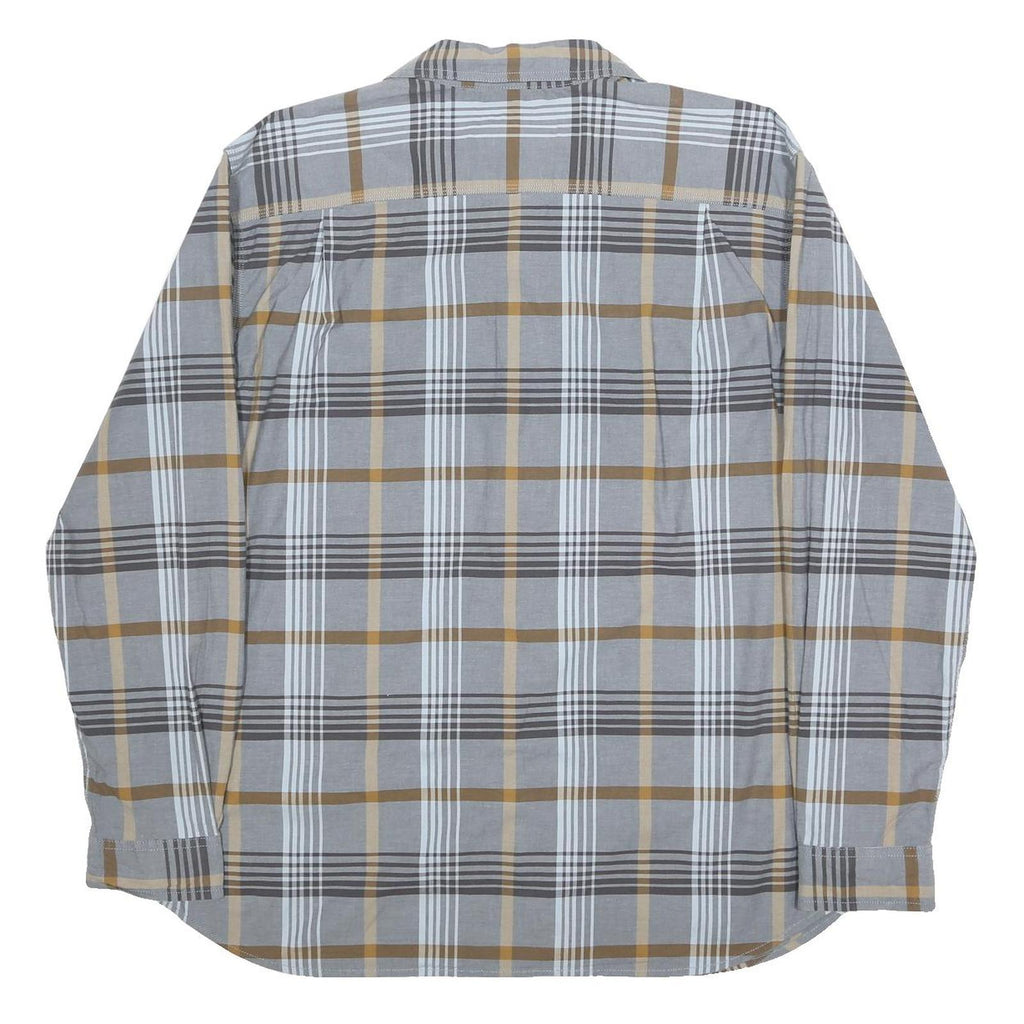 CARHARTT Mens Grey & Beige Check Shirt XL Rugged Flex Cotton Blend
