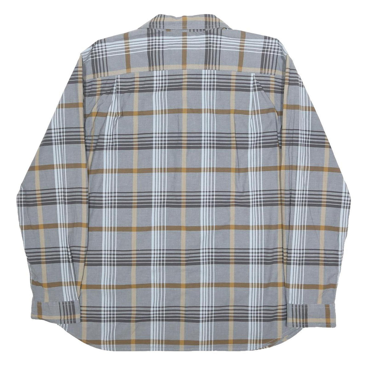 CARHARTT Mens Grey & Beige Check Shirt XL Rugged Flex Cotton Blend