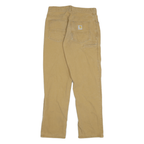 CARHARTT Mens Relaxed Jeans Beige Cotton Blend Zip W28 L29 Workwear Casual