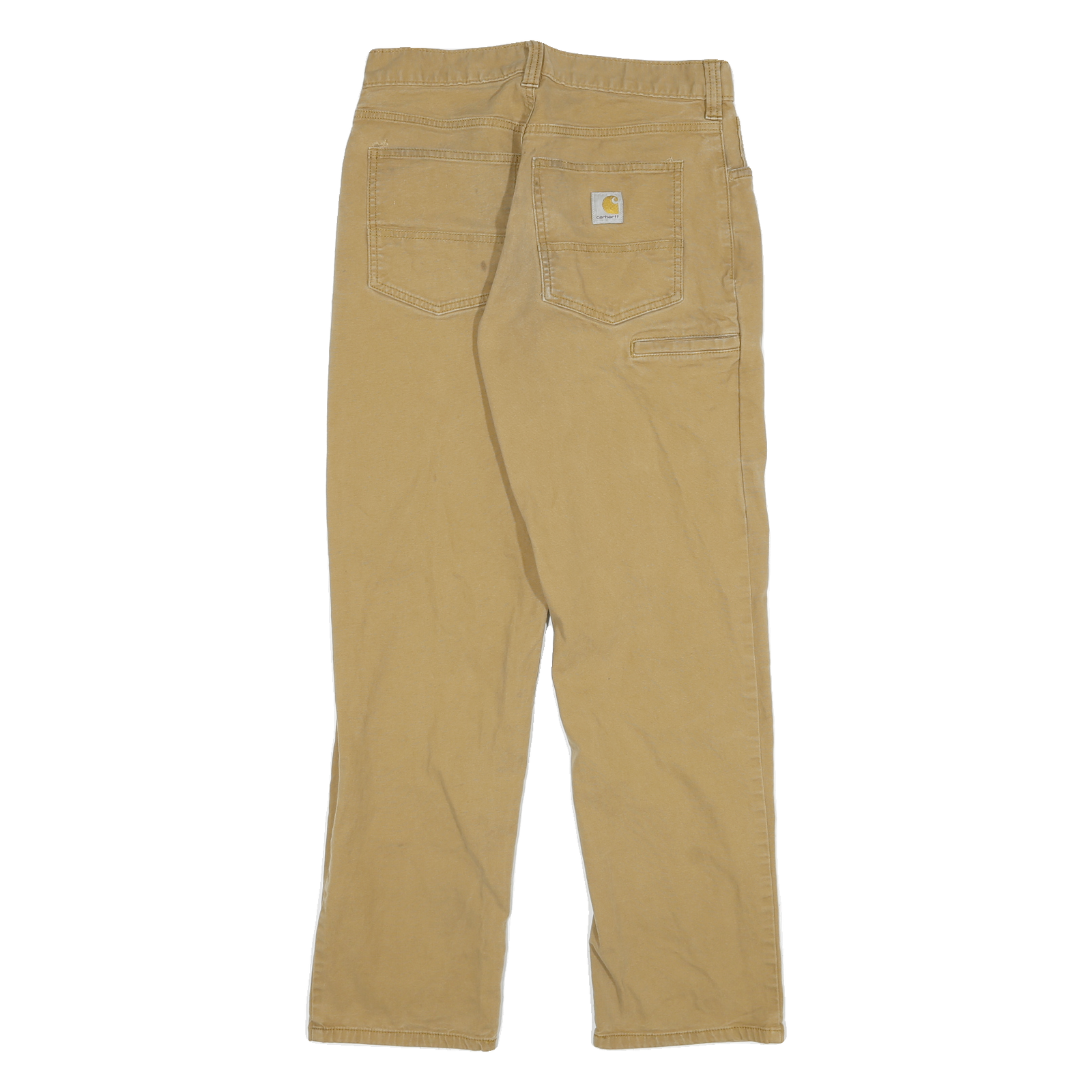 CARHARTT Mens Relaxed Jeans Beige Cotton Blend Zip W28 L29 Workwear Casual