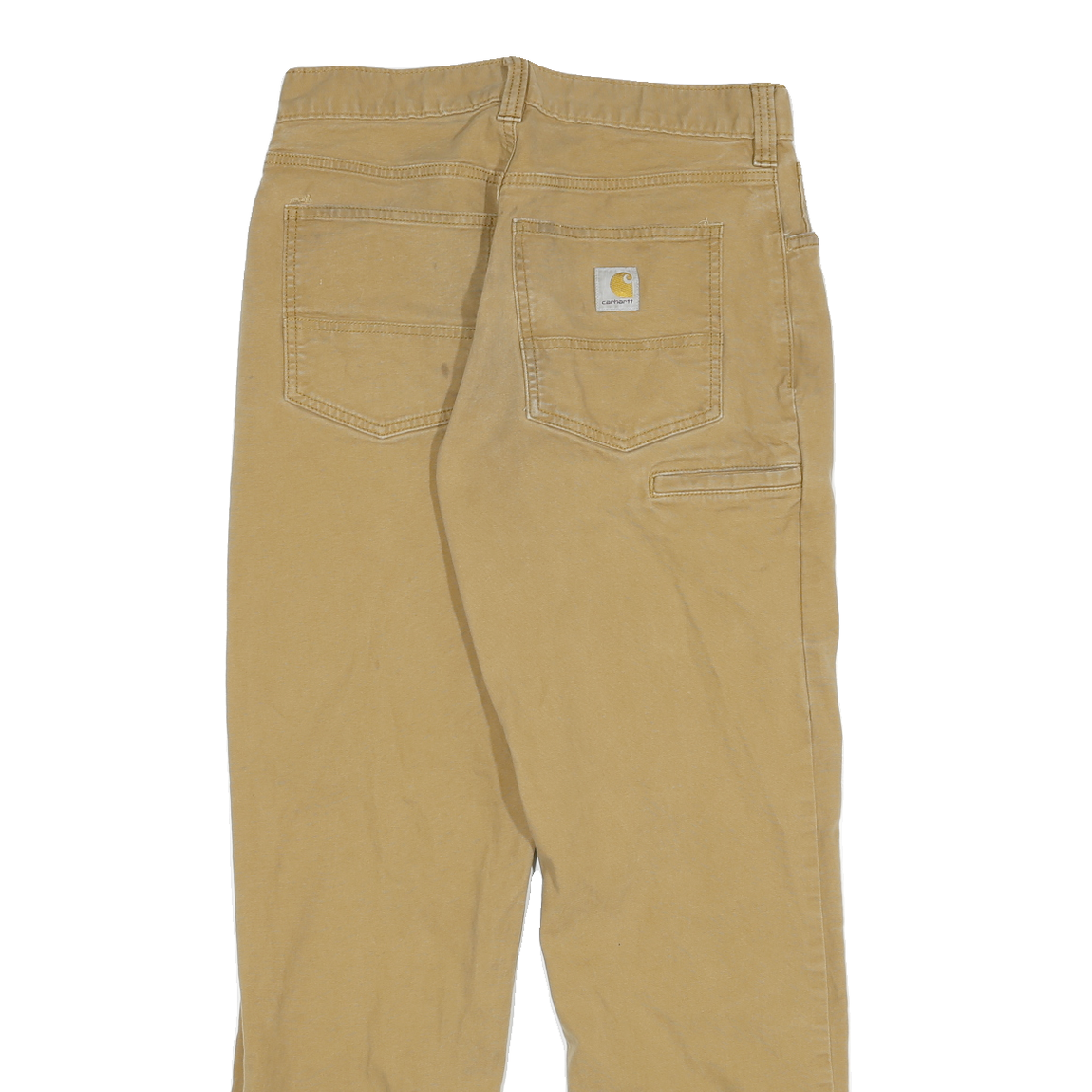 CARHARTT Mens Relaxed Jeans Beige Cotton Blend Zip W28 L29 Workwear Casual