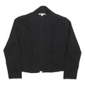 CALVIN KLEIN Womens Black Plain Pullover Crew Neck Basic Knit Jumper M Polyester