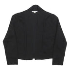 CALVIN KLEIN Womens Black Plain Pullover Crew Neck Basic Knit Jumper M Polyester