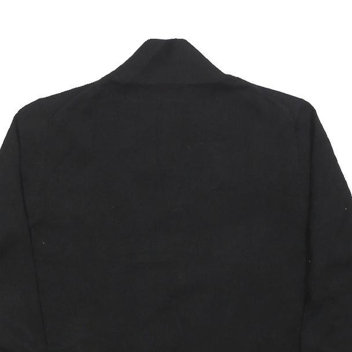 CALVIN KLEIN Womens Black Plain Pullover Crew Neck Basic Knit Jumper M Polyester