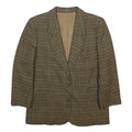 BURBERRY Mens Brown Wool Houndstooth Blazer Jacket S Classic Tailored Button