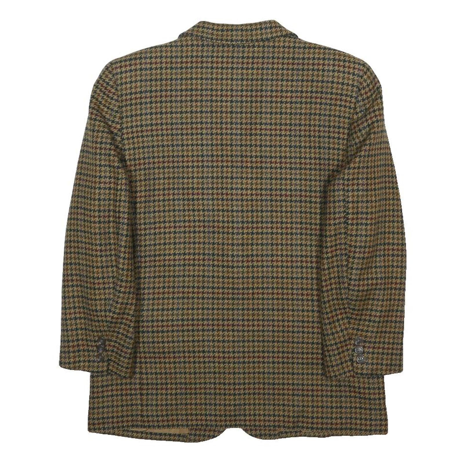 BURBERRY Mens Brown Wool Houndstooth Blazer Jacket S Classic Tailored Button