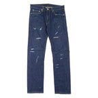 LEVI'S 511 Jeans Distressed Mens Blue Slim Straight W31 L32
