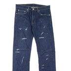 LEVI'S 511 Jeans Distressed Mens Blue Slim Straight W31 L32