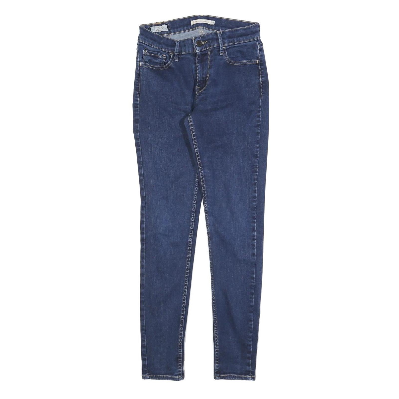 LEVI'S 710 Womens Jeans Blue Slim Skinny Denim Medium Wash W25 L28 Stretch