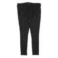 TRUE RELIGION Womens Black Slim Skinny Denim Dark W34 L28 Distressed Jeans