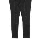 TRUE RELIGION Womens Black Slim Skinny Denim Dark W34 L28 Distressed Jeans
