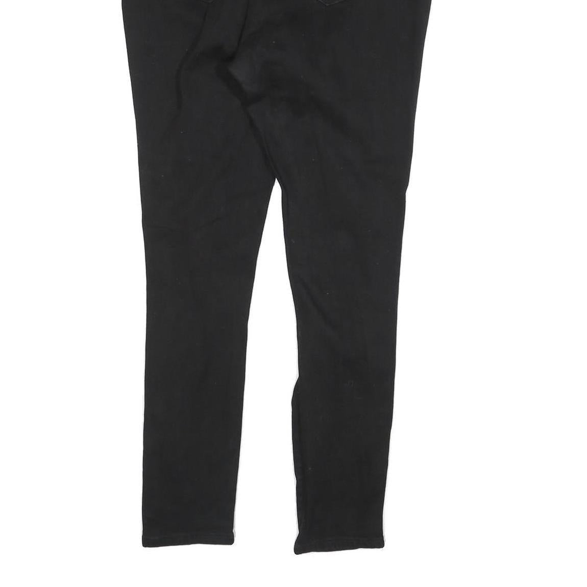 TRUE RELIGION Womens Black Slim Skinny Denim Dark W34 L28 Distressed Jeans