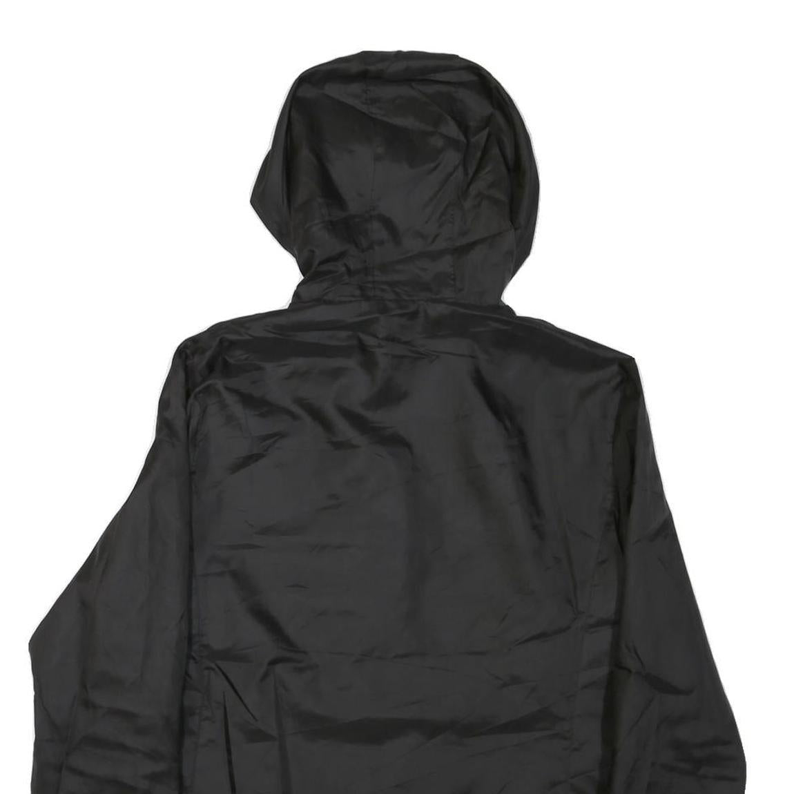 PUMA Womens Black & Pink Zip Hooded Jacket UK 14 Polyester Blend Lightweight