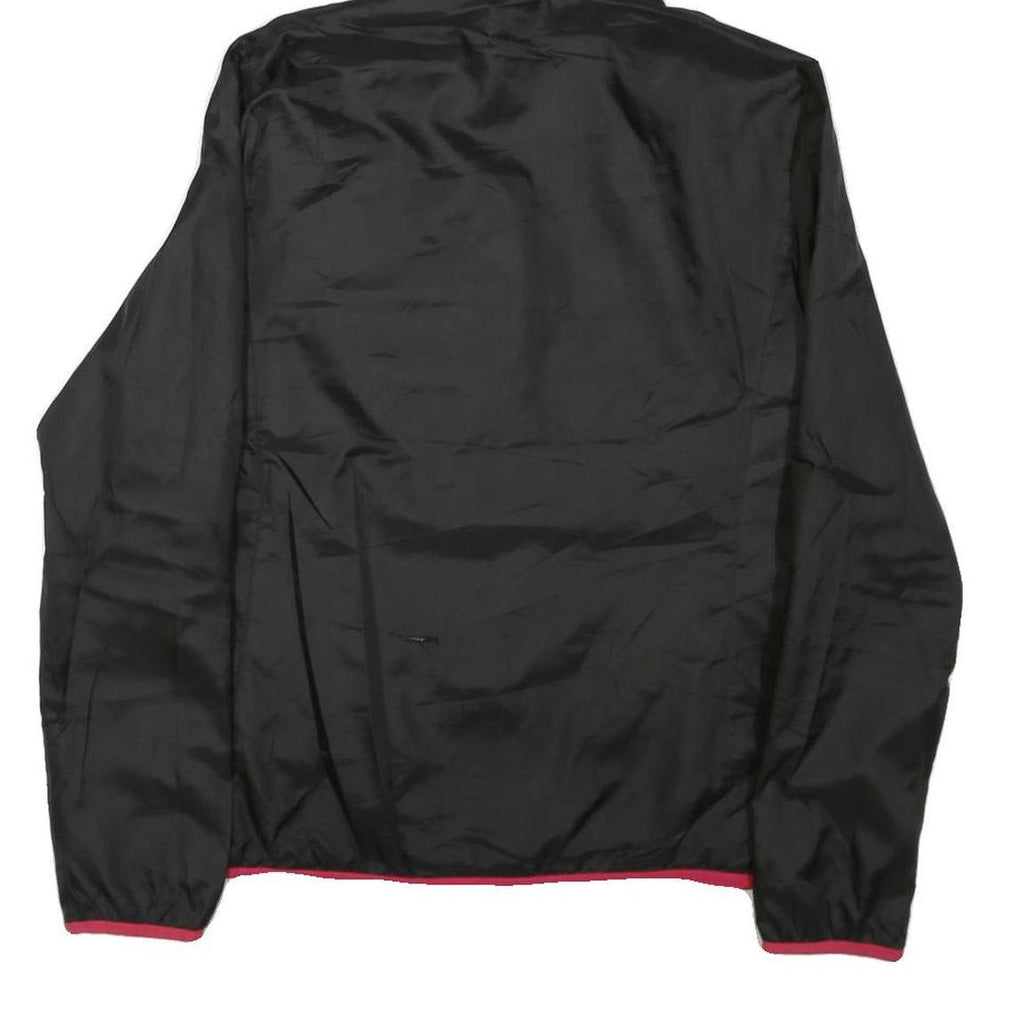 PUMA Womens Black & Pink Zip Hooded Jacket UK 14 Polyester Blend Lightweight