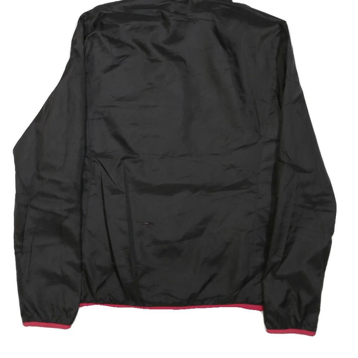 PUMA Womens Black & Pink Zip Hooded Jacket UK 14 Polyester Blend Lightweight