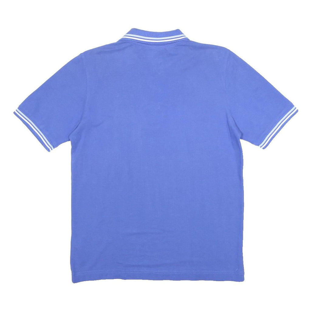 KAPPA Mens Blue Short Sleeve Plain Polo Shirt S Cotton Classic Sportswear