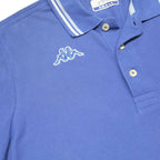 KAPPA Mens Blue Short Sleeve Plain Polo Shirt S Cotton Classic Sportswear