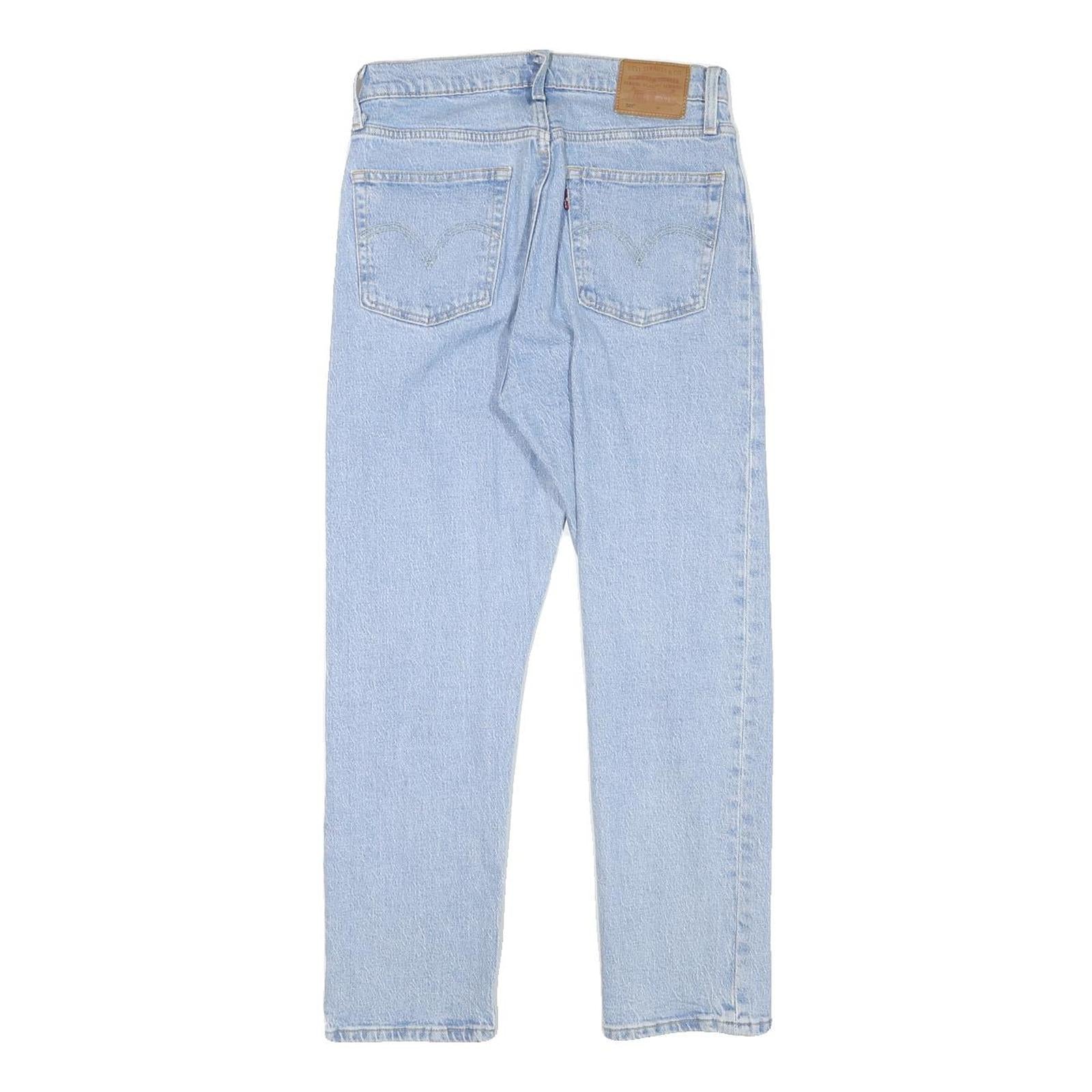 LEVI'S 501 Womens Jeans Blue Regular Straight Denim Light W26 L24 Classic Fit