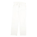 LEVI'S 501 Mens White Regular Straight Denim Jeans W28 L30 Classic Button Fly