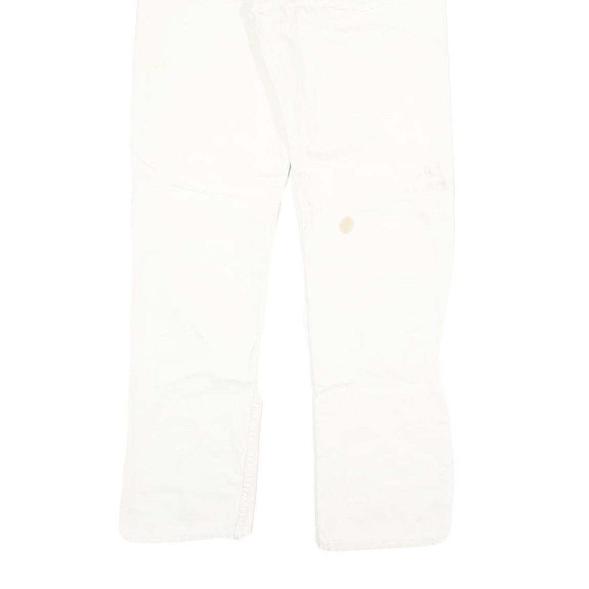 LEVI'S 501 Mens White Regular Straight Denim Jeans W28 L30 Classic Button Fly