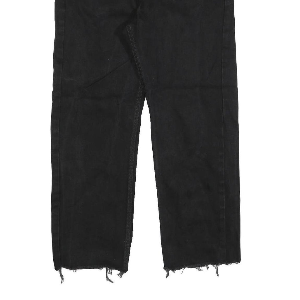 LEVI'S 505 Mens Jeans Black Regular Straight Denim Medium W34 L27 Classic Fit