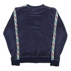 FILA Womens Navy Blue Crew Neck L Sweatshirt Cotton Blend Logo Tape