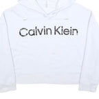 CALVIN KLEIN PERFORMANCE Womens White Hoodie 2XL Cotton Blend Pullover Casual
