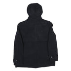 TOMMY HILFIGER Womens Black Hooded Jacket L Polyester Zip Plain Classic Coat