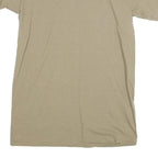 DUKE Mens Beige S Short Sleeve Crew Neck Plain Cotton Blend T-Shirt